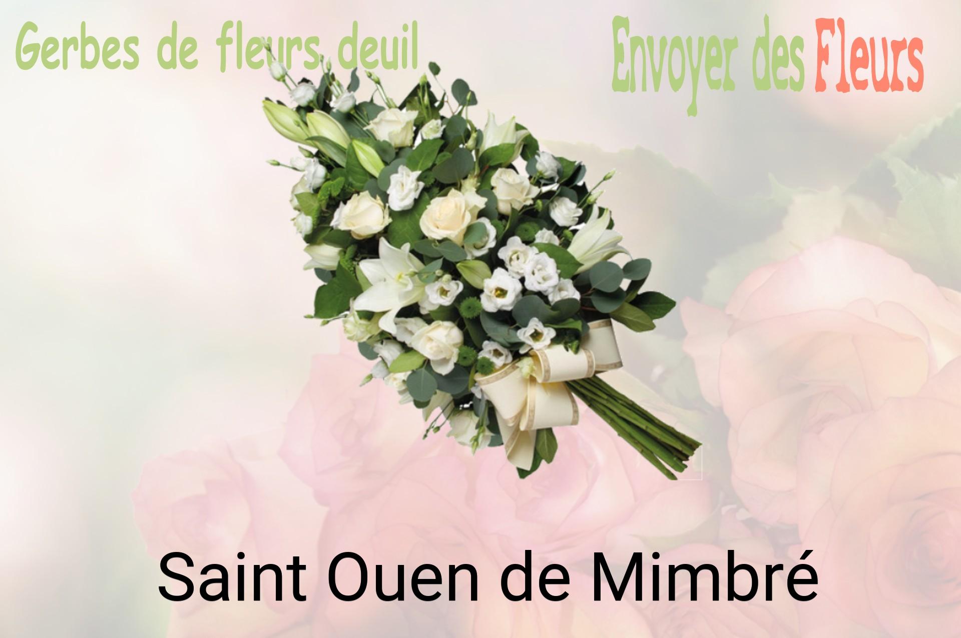 Gerbe de fleurs de deuil livrée à Saint-Ouen-de-Mimbré